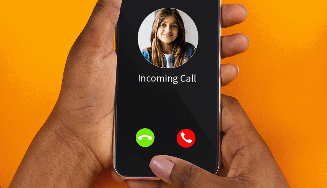 image of someone on a phone